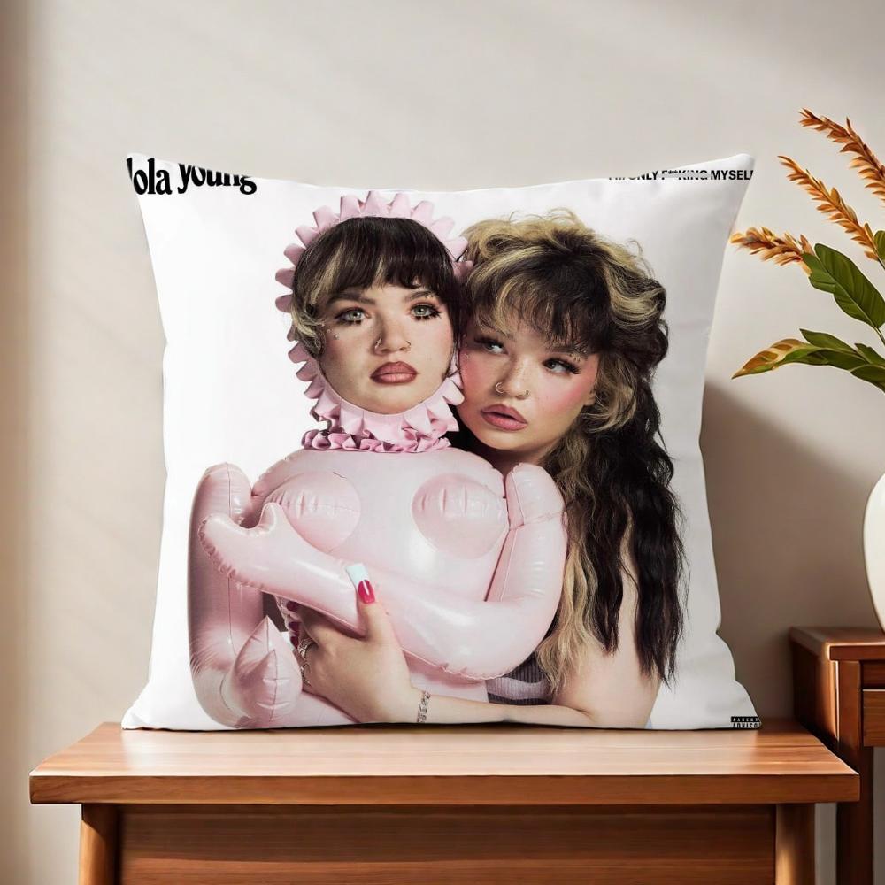 L-Lola Young Cushion Cover For Pillow Printing Sofa Decoration Home Car Room Coffee Shop Office Nordic Simplicity