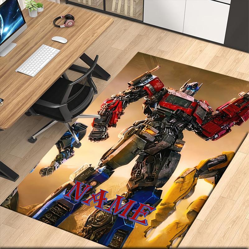 Custom Name Transformers Printed Carpet, for Office Chair Living Room Bedroom Kitchen Room Decor Gifts.