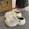 Fashion Beach Garden Shoes DIY Women's Hole Shoes 8cm Sandal Slippers Cartoon Accessories Hole Slippers Shoes for Students Girls