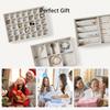 Vee&In. Jewelry Box, Multi-layered Fashion Accessory Storage Case, Earring Case, Easy Organizing of Jewelry, Ideal Accessory Case for Women, Clear Dis