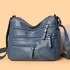 New Washed Leather Women's Bag Shoulder Bag Soft Leather Large Capacity Women's Messenger Bag