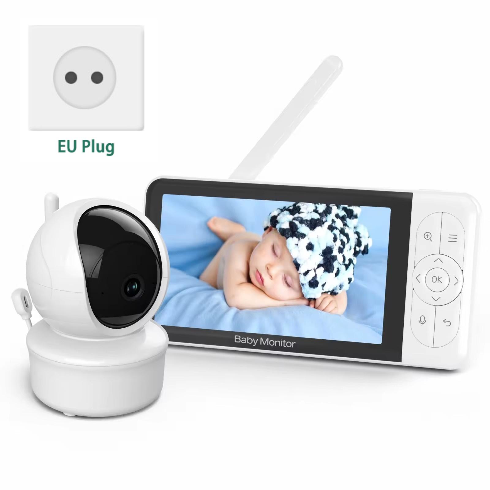 

5,0-дюймовый Wi-Fi видеоняня 720P Детская камера аудионяня ночное видение 3000 мАч аккумулятор видеоняня 6T EU Plug