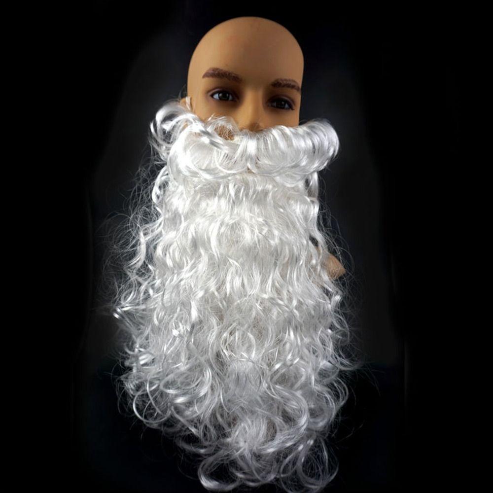 

Рождество Хэллоуин Санта парик и борода Белый борода парик Косплей Костюм Аксессуары Санта шляпа Очки Перчатки DIY украшения