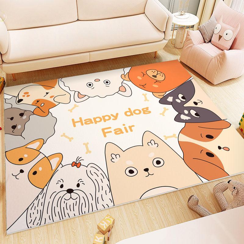 Ins Cartoon Bedroom Full of Bedside Carpet Household Baby Crawling Pad Living Room Children's Room Cute