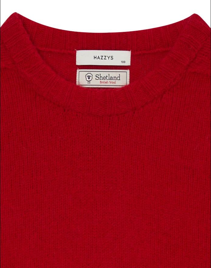Hejiseu [25Fw] [Shetland Wool] Red Shaggy Dog Crewneck Knit