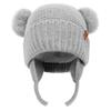 Winter Baby Hat Windproof Toddler Bonnet Cute Pompom Knitted Hats Newborn Beanies Cap Outdoor Warm Infant Accessories 0-2 Years