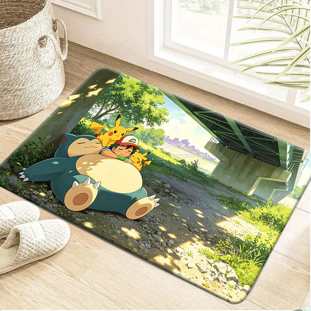 Lucario Autumn Forest Watercolor Non-Slip Doormat Soft Floor Mat 40x60cm