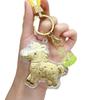 Gold Heart Pony Keychain: Money, Love & Mobile Charm with Shuibei Gold Pendant