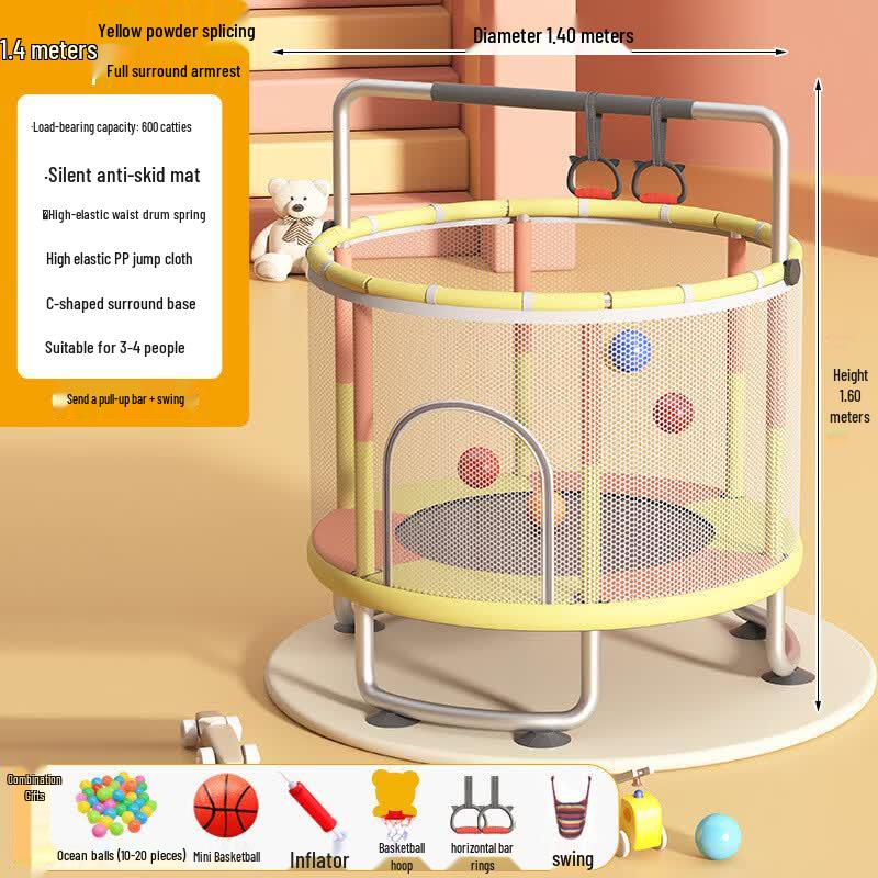 TLXT Kids Indoor Trampoline with Safety Net