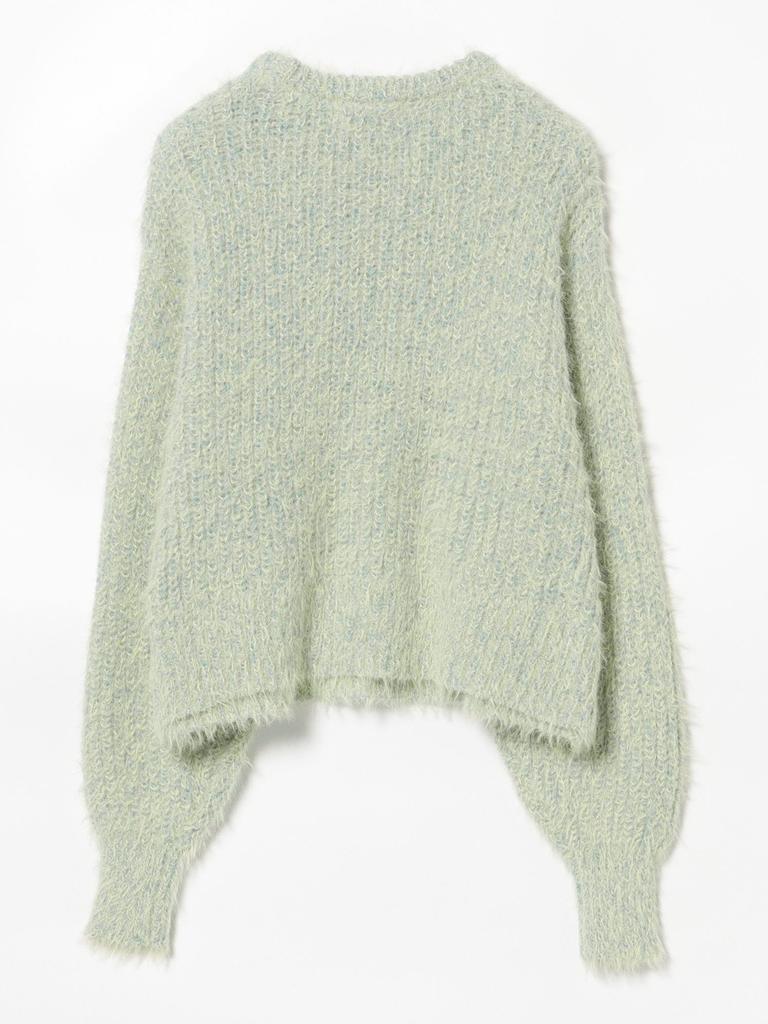 Beams Heart Shaggy One Size L/S Knit, Color-Coordinated Knit, Women's, SAX,