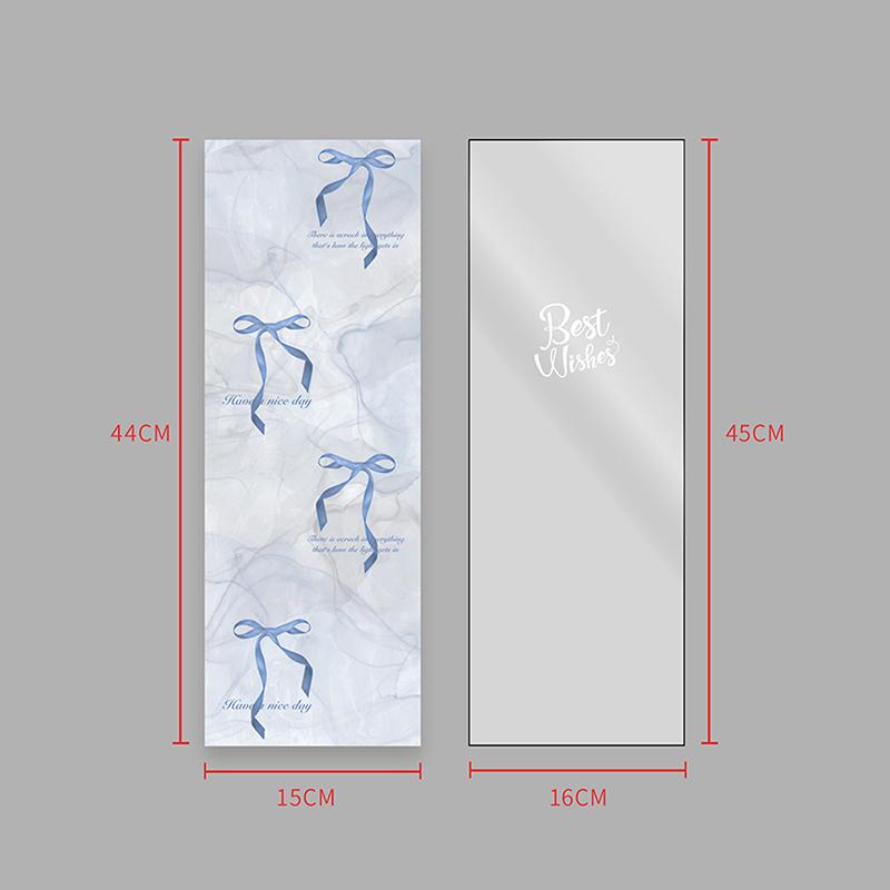 10Pcs Single Bouquet Flower Wrapping Paper Transparent Cellophane Gift Packaging Bag Wedding Birthday Party Florist Packing Bags