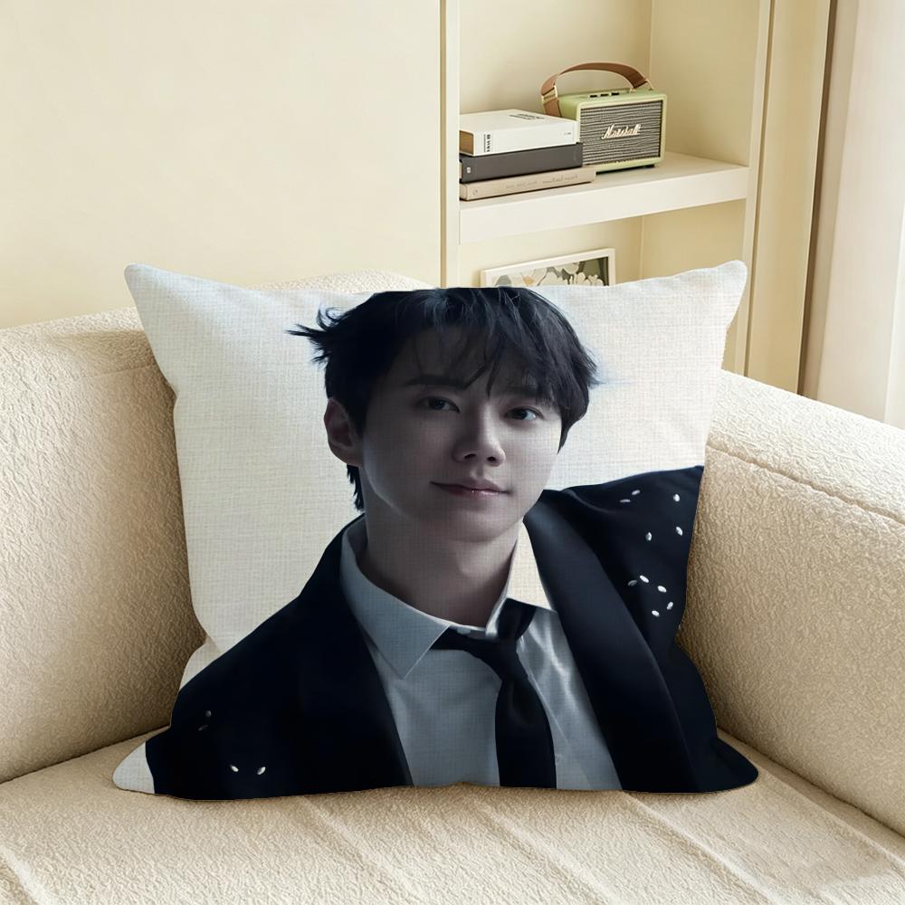 L-Lee Jun-Young Cushion Cover Natural Linen Pillowcase Set, All-In-One Decor For Sofa, Bedroom & Chair