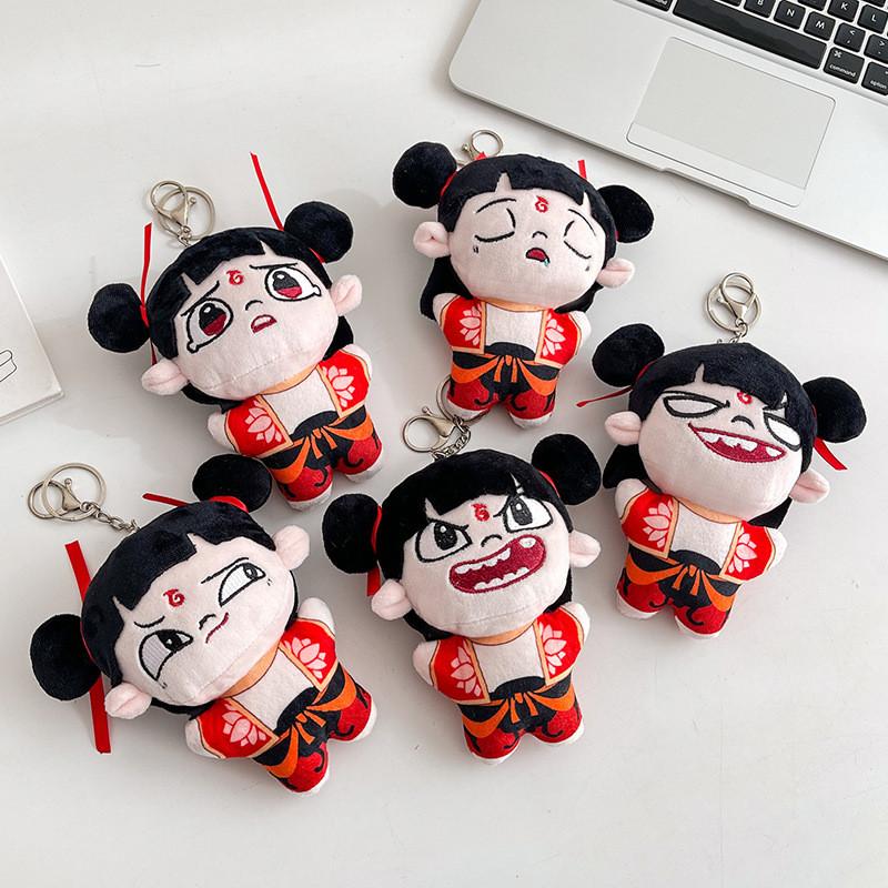 Nezha Plush Demon Doll Backpack Accessory Figurine Decoration Design Pendant