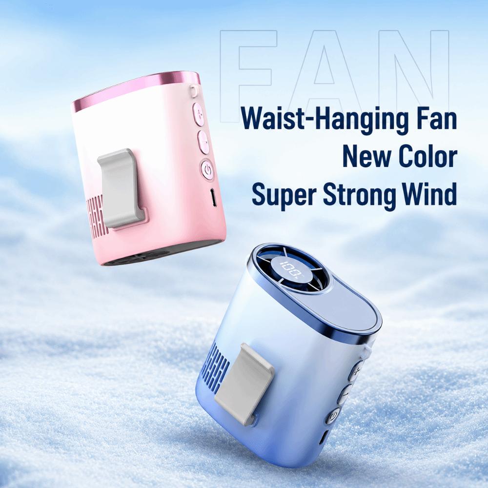LED Display Neck Fan USB Rechargeable Portable Fan Portable Cooling Fan  Summer