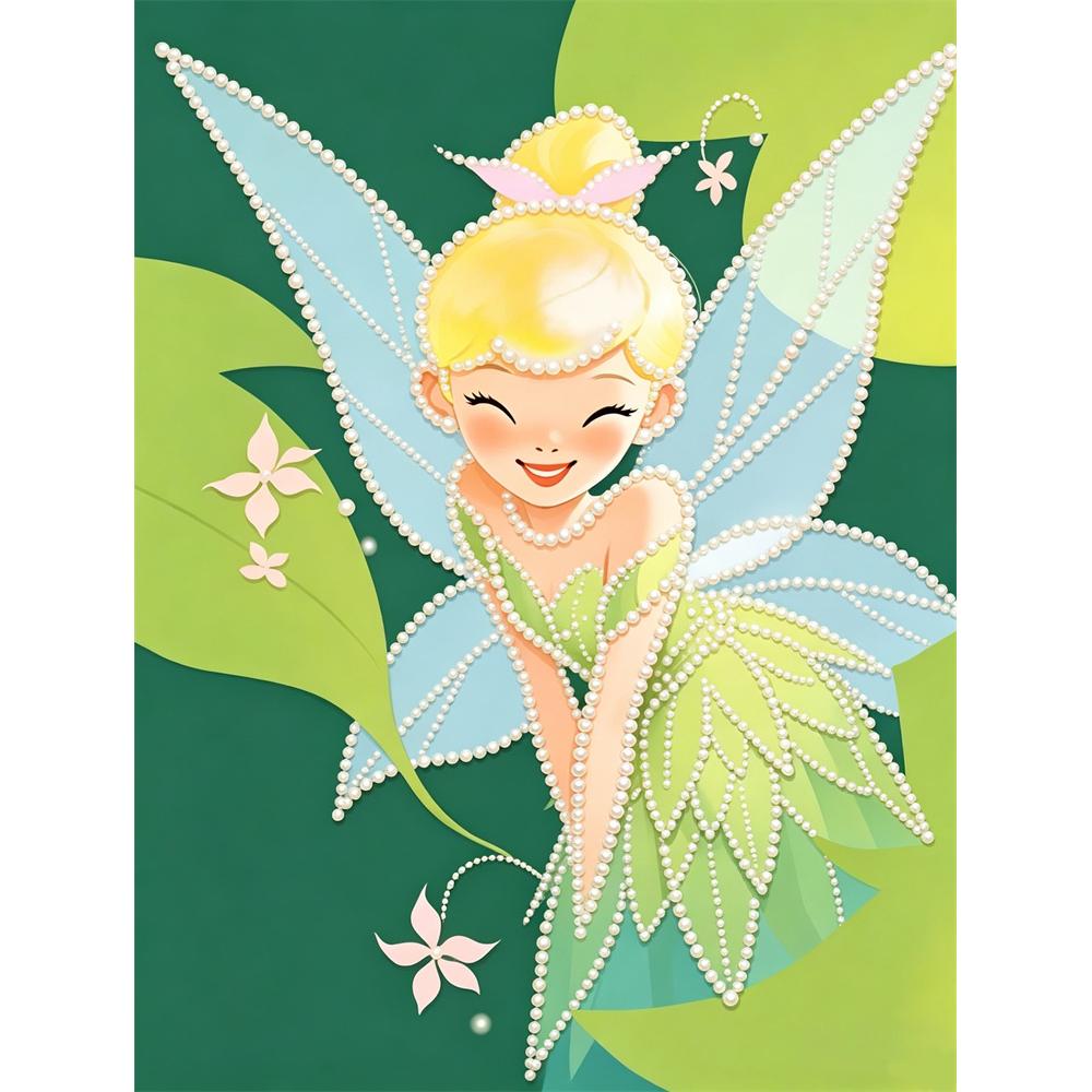 

Disney Pearl Painting Tinkerbell DIY Pearl Art Pearl Painting Kit Pearl Art Painting Wall Suitable for Home Office Decoration Handmade Gifts 30x40