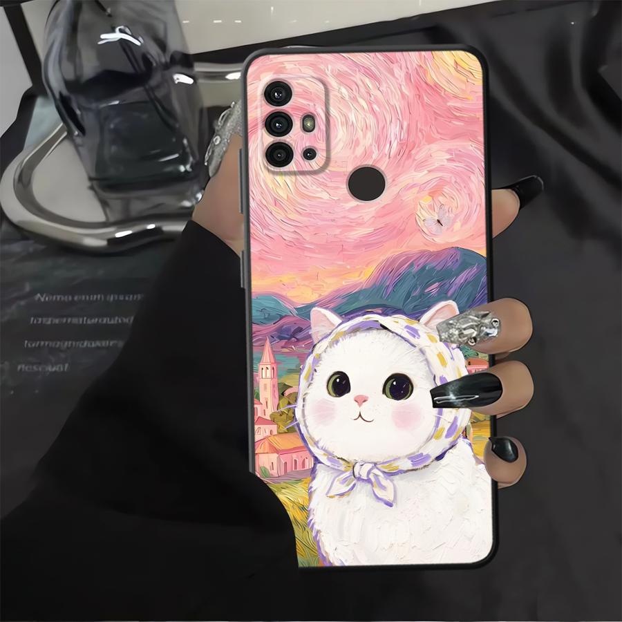 Cartoon Cute Cat Phone Cover Case for Motorola Moto G22 Edge40 G51 G73 G60s G50 Edge 20 Pro 30 Lite G53 G30 G52 G32 G71