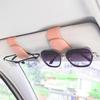 2Pcs Sunglass Holder For Car, Magnetic Leather Eyeglass Hanger Clip For Car Sun Visor, Sunglasses Holder And Ticket Card Clip For Car Visor
