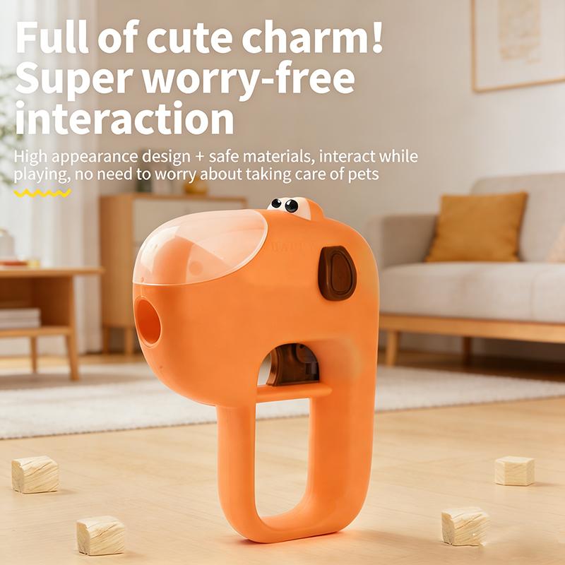 One Click Pet Treat Launcher Large Capacity Freeze Dried Food Gun Interactive IQ Training Leaky Feeder Portable Toy For Dogs Cats Pet Supplies