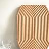 Japanese Beech Wood Ripple Pattern Chopping Board & Tray for Boiling Tea, Cake, Bread, and Creative Decor.