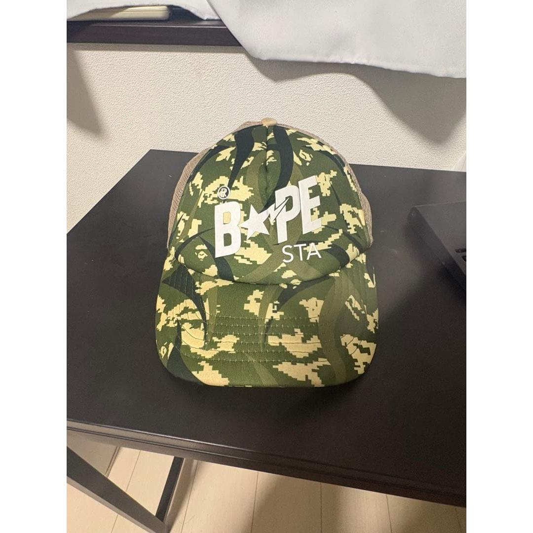 Used [Rare] A BATHING APE  CLOT mesh cap camouflage