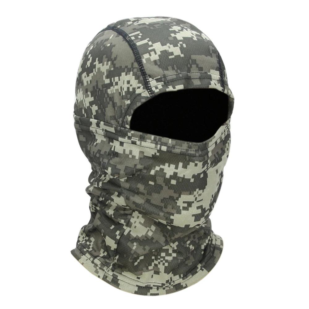 Balaclava Camouflage Cappello Maschera Integrale per Ciclismo Sport all'Aperto Caccia Escursionismo Maschera da Sci Casco da Moto Cappello Interno