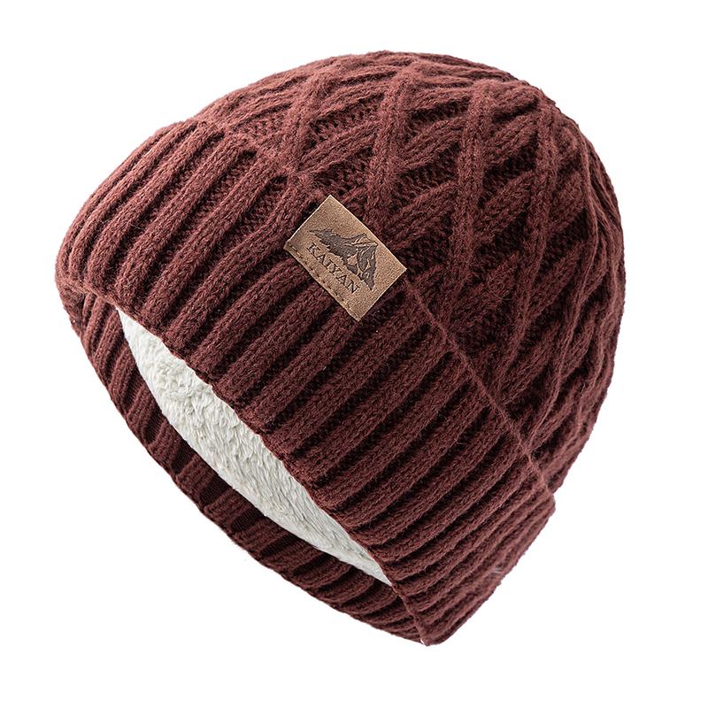 

Унісекс Шапка зимова з написом Модні шапки з плюшевою хутряною підкладкою для жінок і чоловіків Класична вулична зимова шапка, що зберігає тепло 56cm-60cm червоний