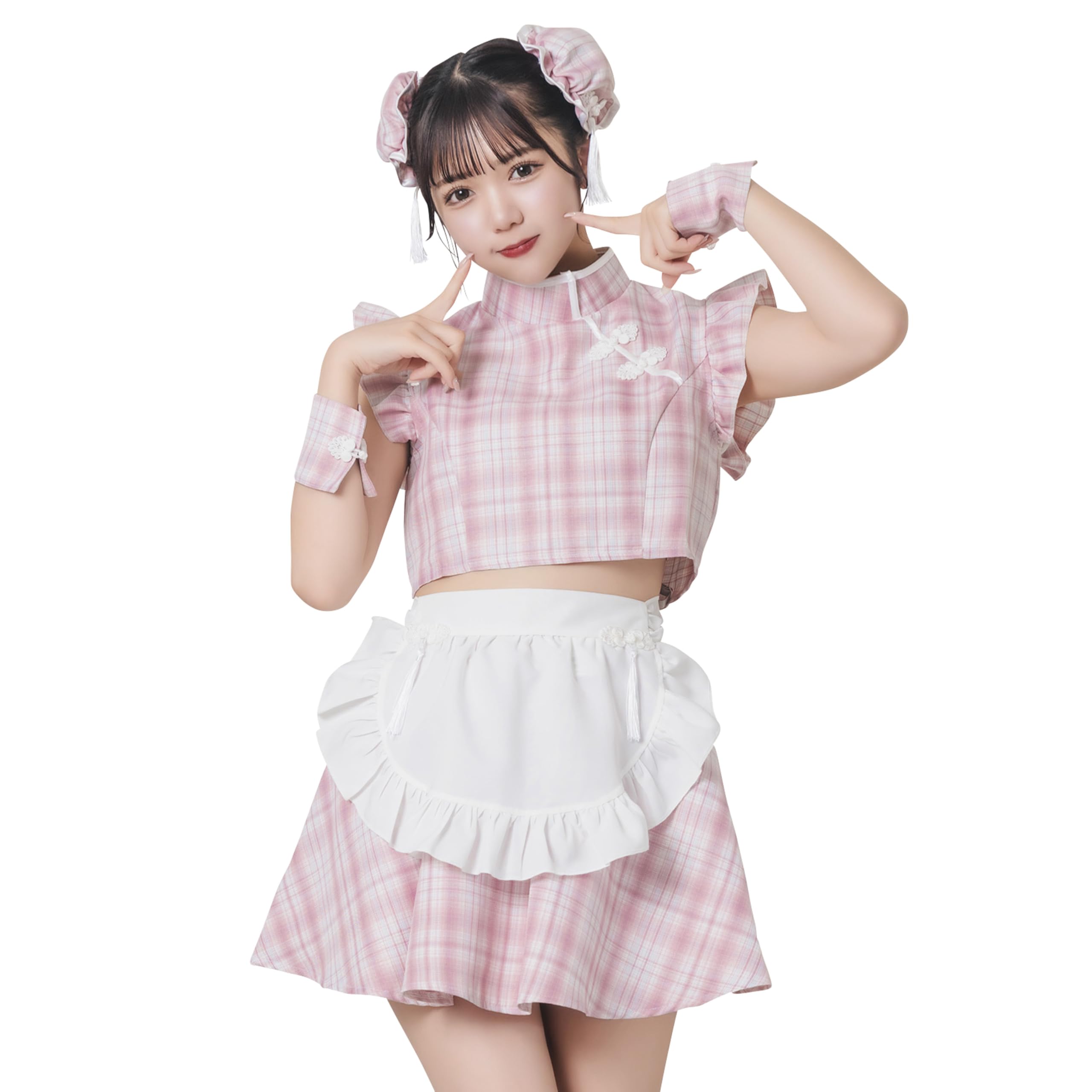 

Lyrical Palette Cosplay Halloween Milky China Maid JamsCollection Pink [Clear Stone] Women s