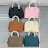 Genuine Leather Shell Bag Womens Small Crossbody Tote With Zip Soft Cowhide Street Style Daily Use