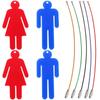 Acryl Toiletten-Schlüsselanhänger-Anhänger für Damen und Herren mit 5 Stück Drahtringen