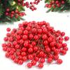 Christmas Artificial Pine Branches with Red Berry Stems Faux Norfolk Pine Cypress Leaves Stems Fake Foliage Pine Picks for DIY C