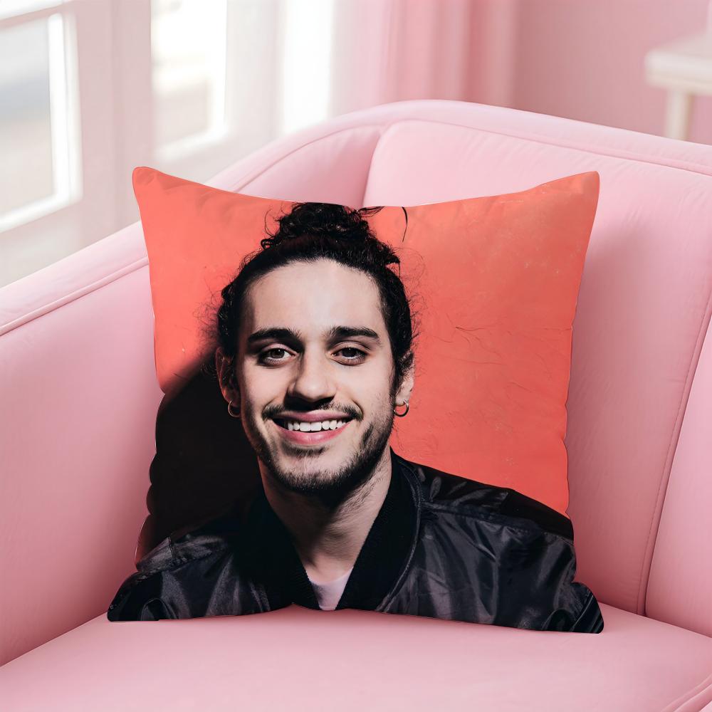 Cool Handsome Rapper Rnb R-Russ Cushion Cover Pillowcase Short Plush Invisible Zipper Room Sofa Cushion Cover