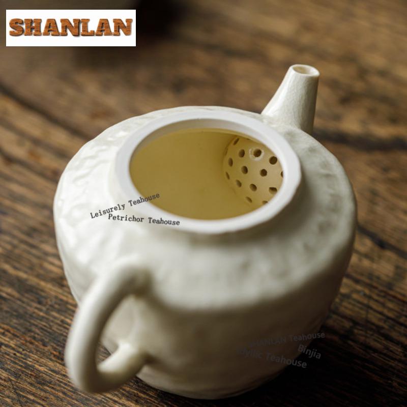 120ml Soda Glaze Hacking Teapot Vintage Tea Infuser Pot Household Tea Making Kettle With Strainer Drinkware Supplies Collection