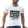Airspeed Velocity of Unladen Swallow T-Shirt anime sweat shirt cute tops plain Short sleeve tee
