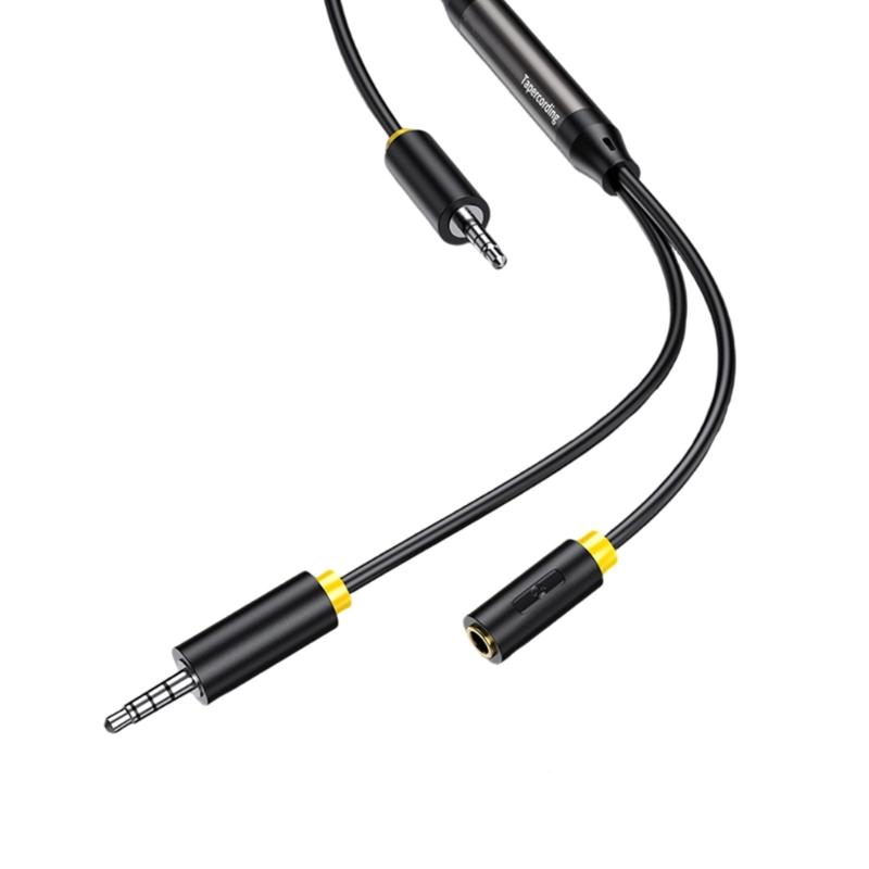 3.5mm to 3.5mm Auditory Cable Bidirectional Recording For Headphones and Smartphones Seamlessly Music Experience