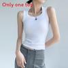 Cotton Sleeveless Tank Top With Wide Straps For Summer Yoga And Beach Wear