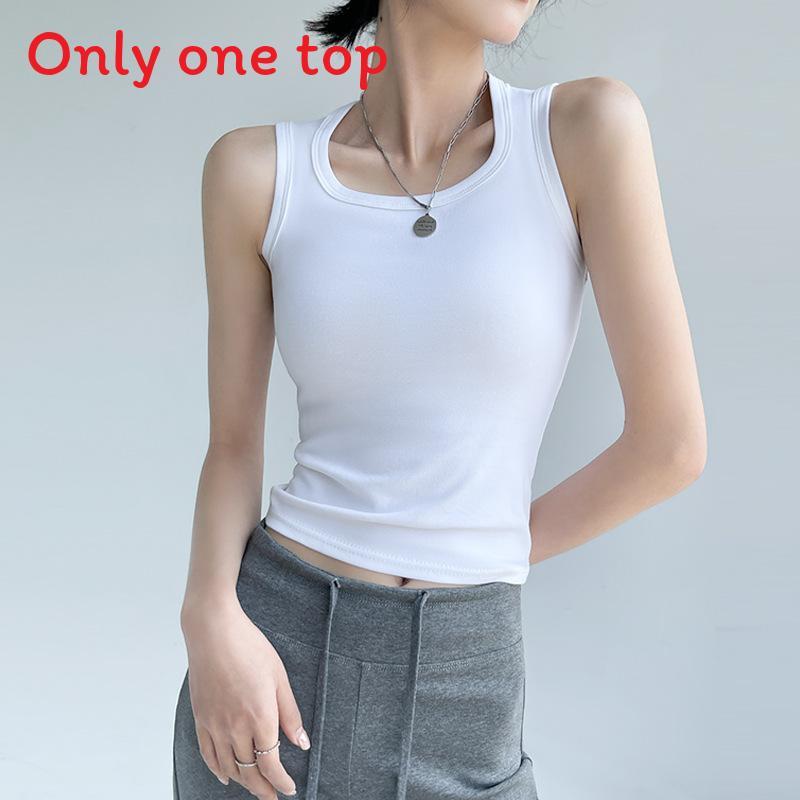 Cotton Sleeveless Tank Top With Wide Straps For Summer Yoga And Beach Wear