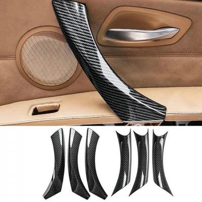 6Pcs INNER DOOR PANEL HANDLE PULL TRIM COVER FIT FOR BMW E90 E91 3-Series