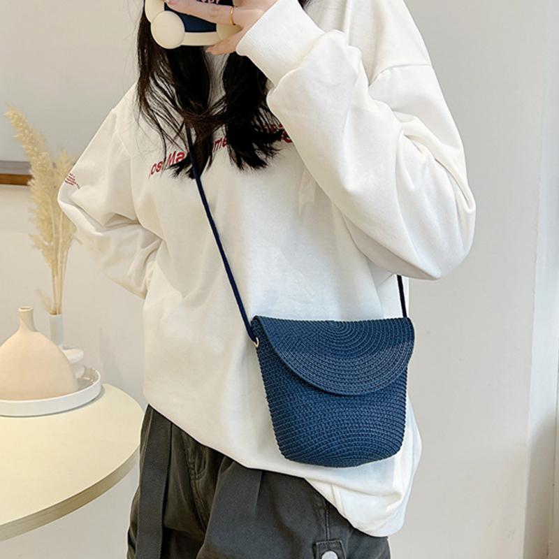 Handbag French Straw Woven Bag Shoulder Bag Sen Series Bag Pastoral Crossbody Bag Summer Bag