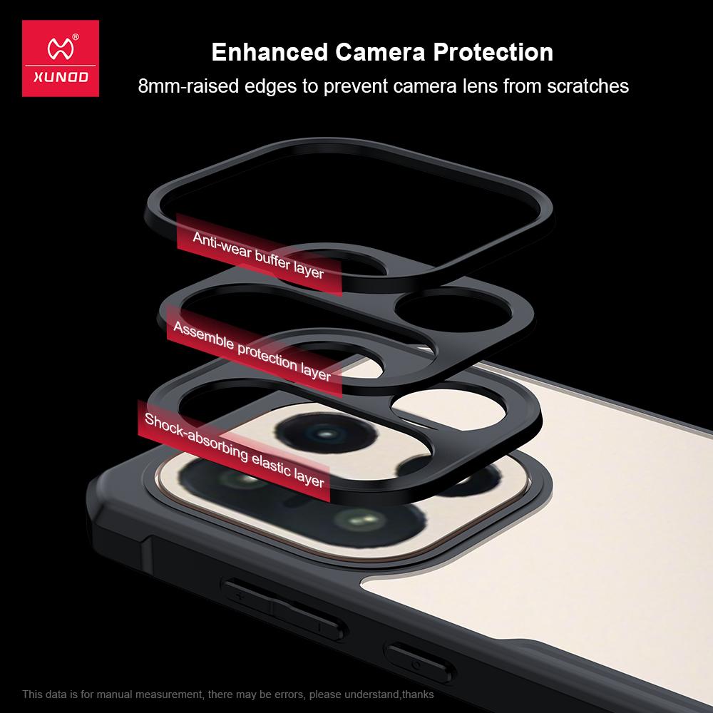 Xundd for OnePlus 15 13 13R 12 Case,Airbag Shockproof Back Transparent Phone Cover with Camera Protection,Acrylic+TPU Hybrid
