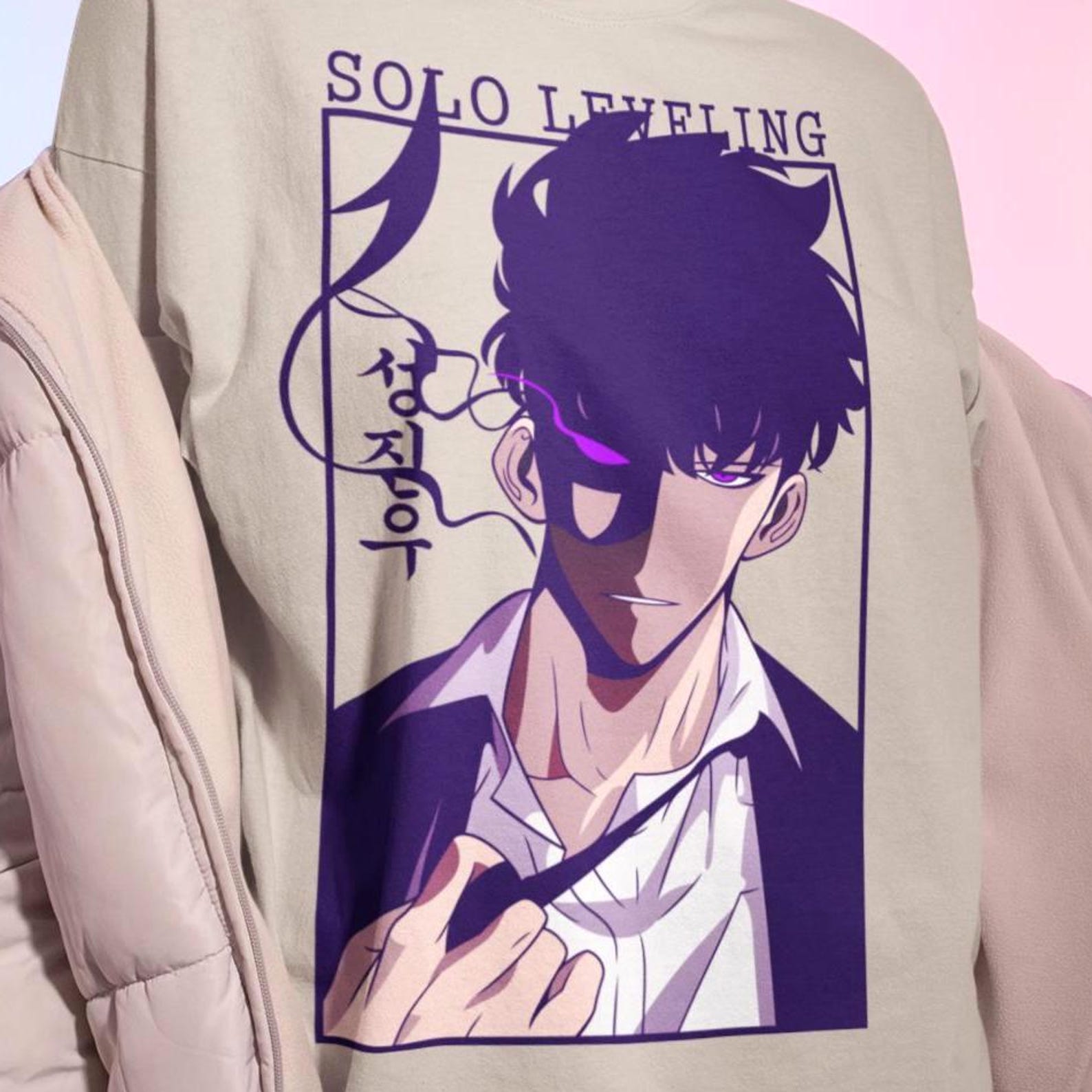 Sung Jin-Woo Shirt -Manga Tshirt,Jin Woo Anime T-shirt,Otaku Apparel L