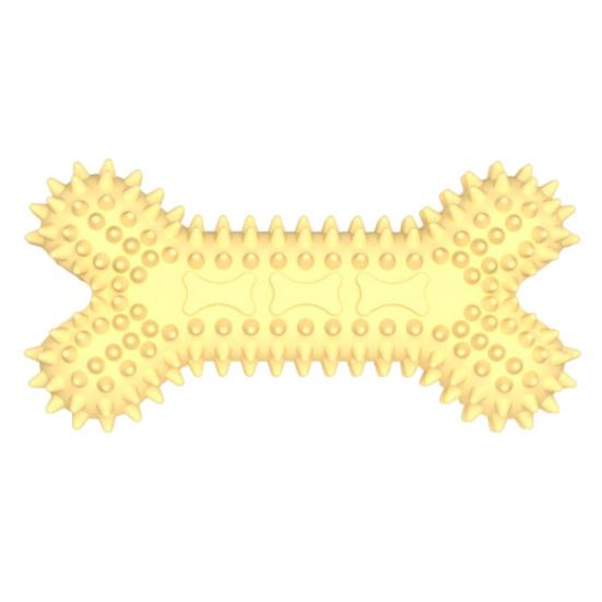 Dog Treat Dispenser Toy Spiky Bone Dog Chew Toy Dog Teeth Cleaning Toy for Puppies Teething Anxiety Relief