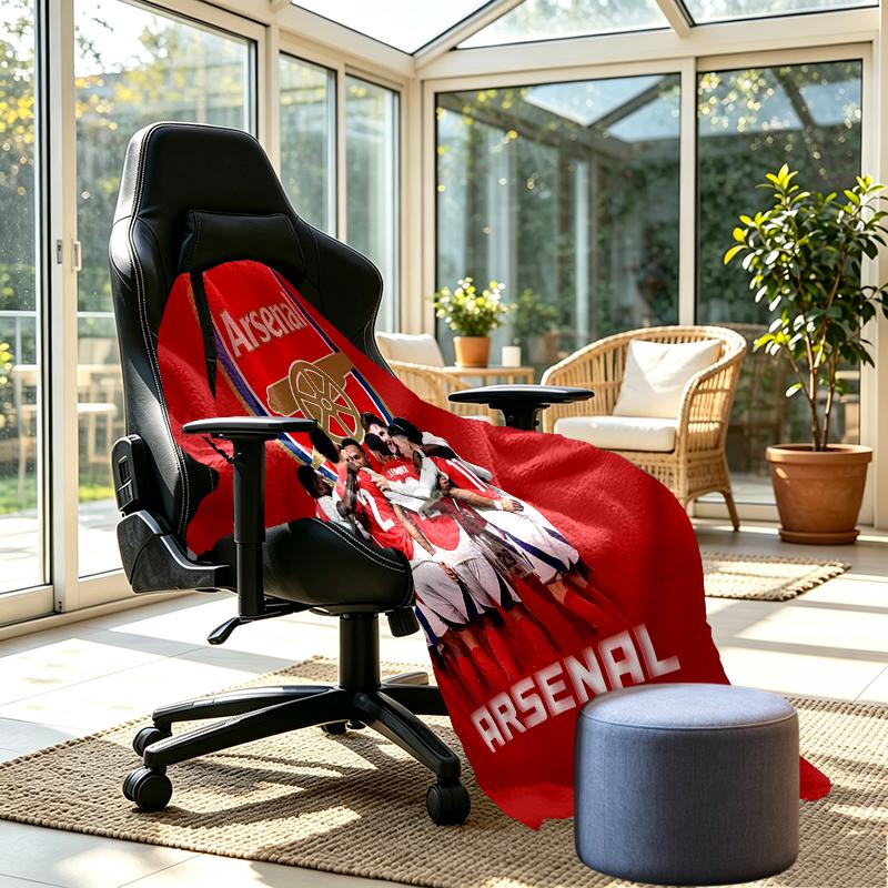 Coperta Stampata Arsenal F.C. - Morbida e Confortevole, per Camera da Letto, Viaggio, Divano, Decorazione Casa - Regalo di Compleanno Natale per Amico