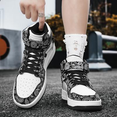 Zapatillas Deportivas Estampadas para Hombre Zapatillas de Running Unisex de Estilo Urbano para Mujer Estudiantes Zapatos de Pareja Oversize Caña Alta
