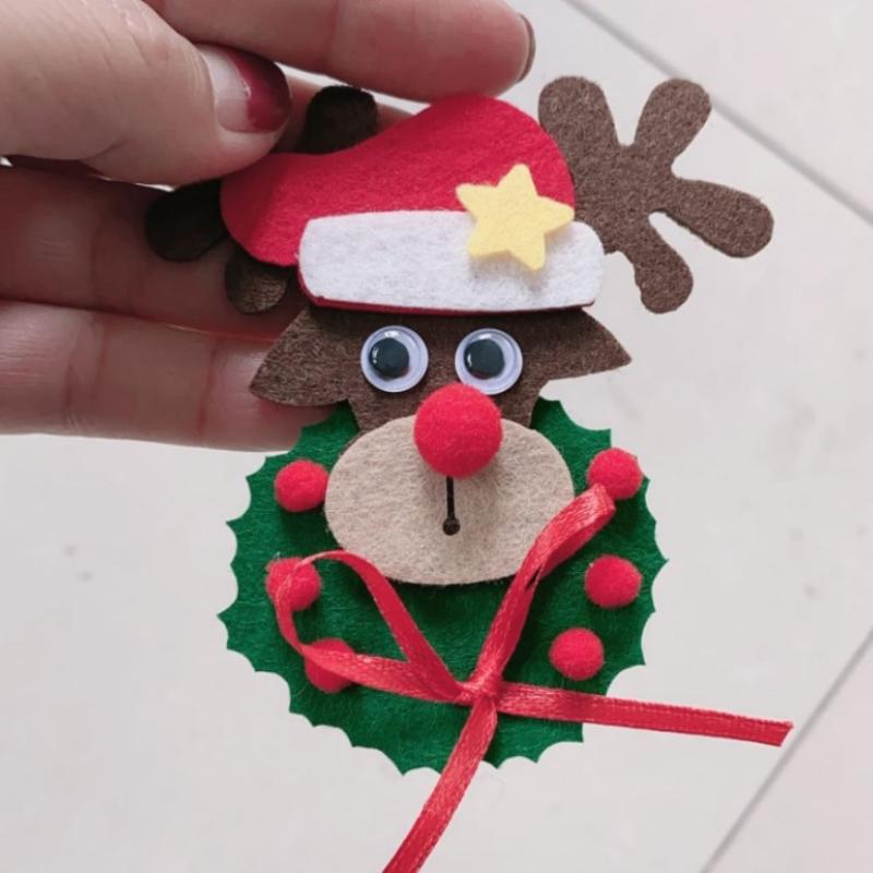 Neue Niedlichen Tier Cartoon Weihnachten Filz Anhänger Rentier Weihnachtsbaum Anhänger Party Navidad Dekorative Anhänger Urlaub Lieferungen