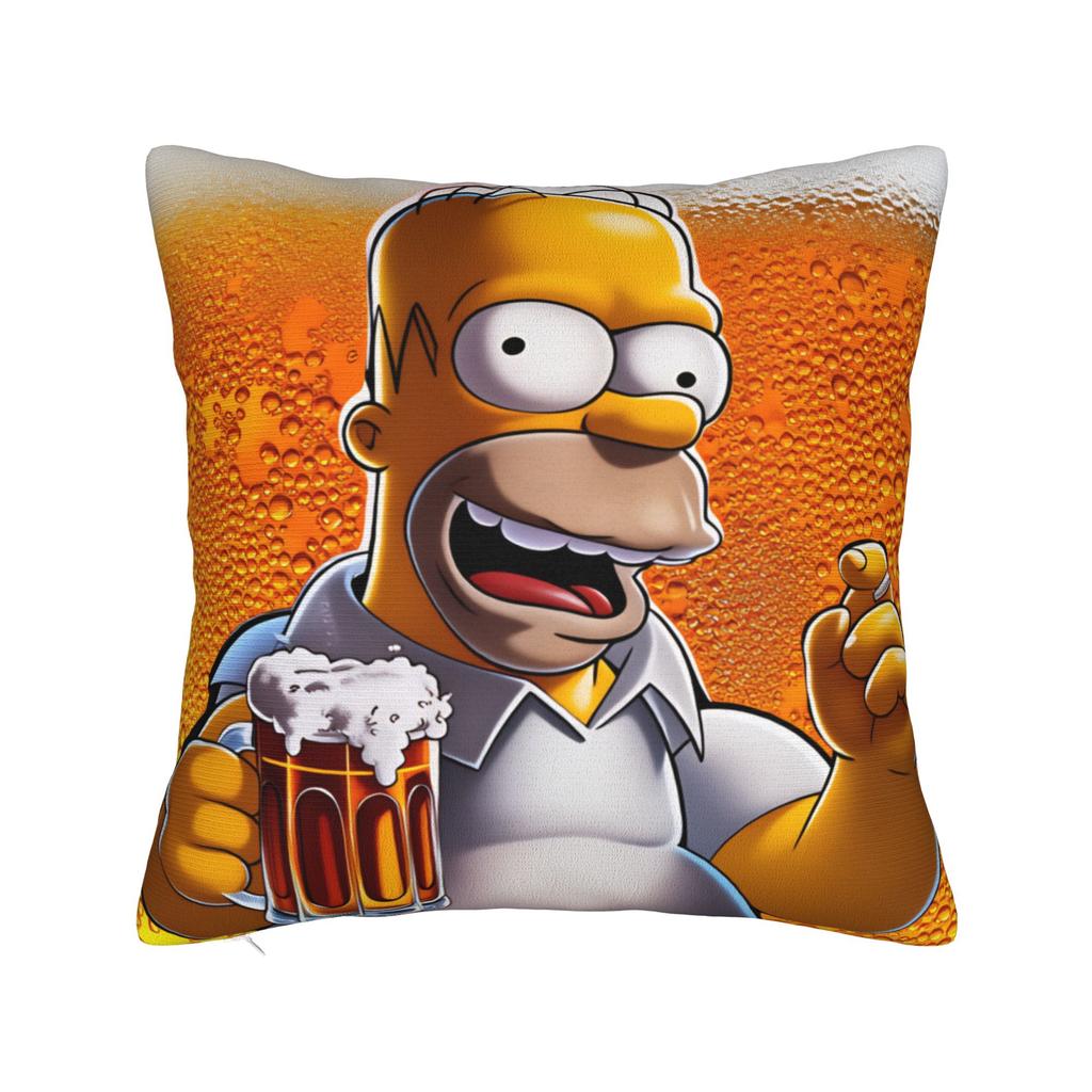 Homer SSimpsons Donut Pattern Pillow Cover Square Cushion Cover Fashion Pillow Case For Living Room Sofa