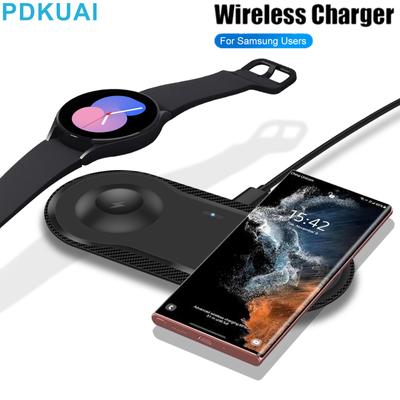 Bezprzewodowa podkładka ładująca 25 w 2 w 1 do zegarka Samsung Galaxy Flip Fold 4 S22 Ultra S21 S20 S10 5 Pro 4 3 Aktywne 2 pąki Szybkie ładowanie