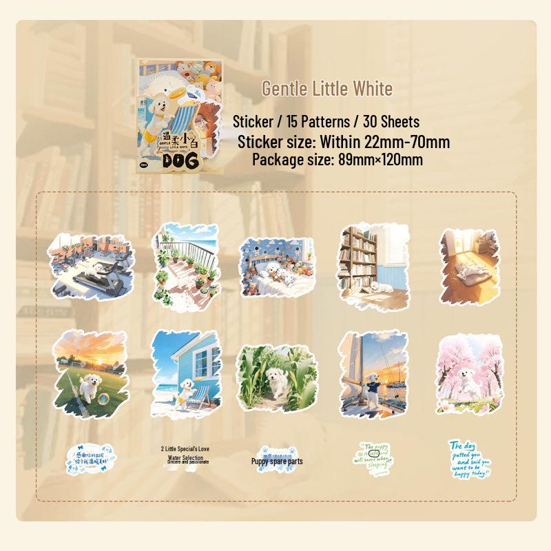 

Yi Niao Healing Series Animal Stickers – 6 Cute Irregular Designs