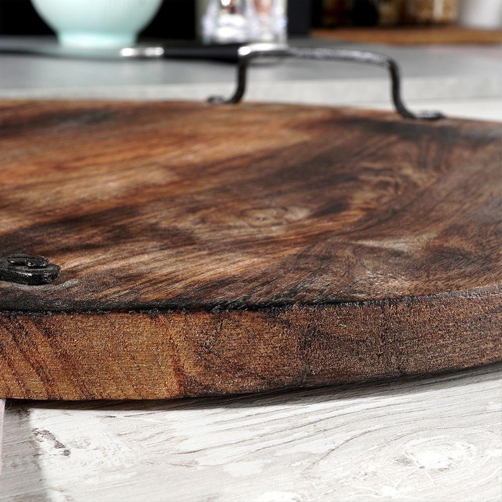 Deska do Serwowania Taca Patera Drewniana na Przekąski Wędliny Sery 39 cm