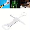 3 In 1 Keychain Beer Bottle Opener Stainless Steel Portable Red Wine Beer Bottle Opener Foil Cutter Kitchen Tool