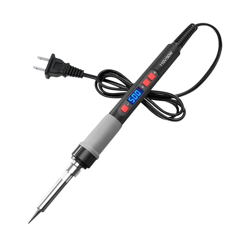 

AEE2-Soldering Iron 90W Soldering Repair Tools Adjustable Temperature LCD Digital Portable Soldering For Enthusiast US Plug